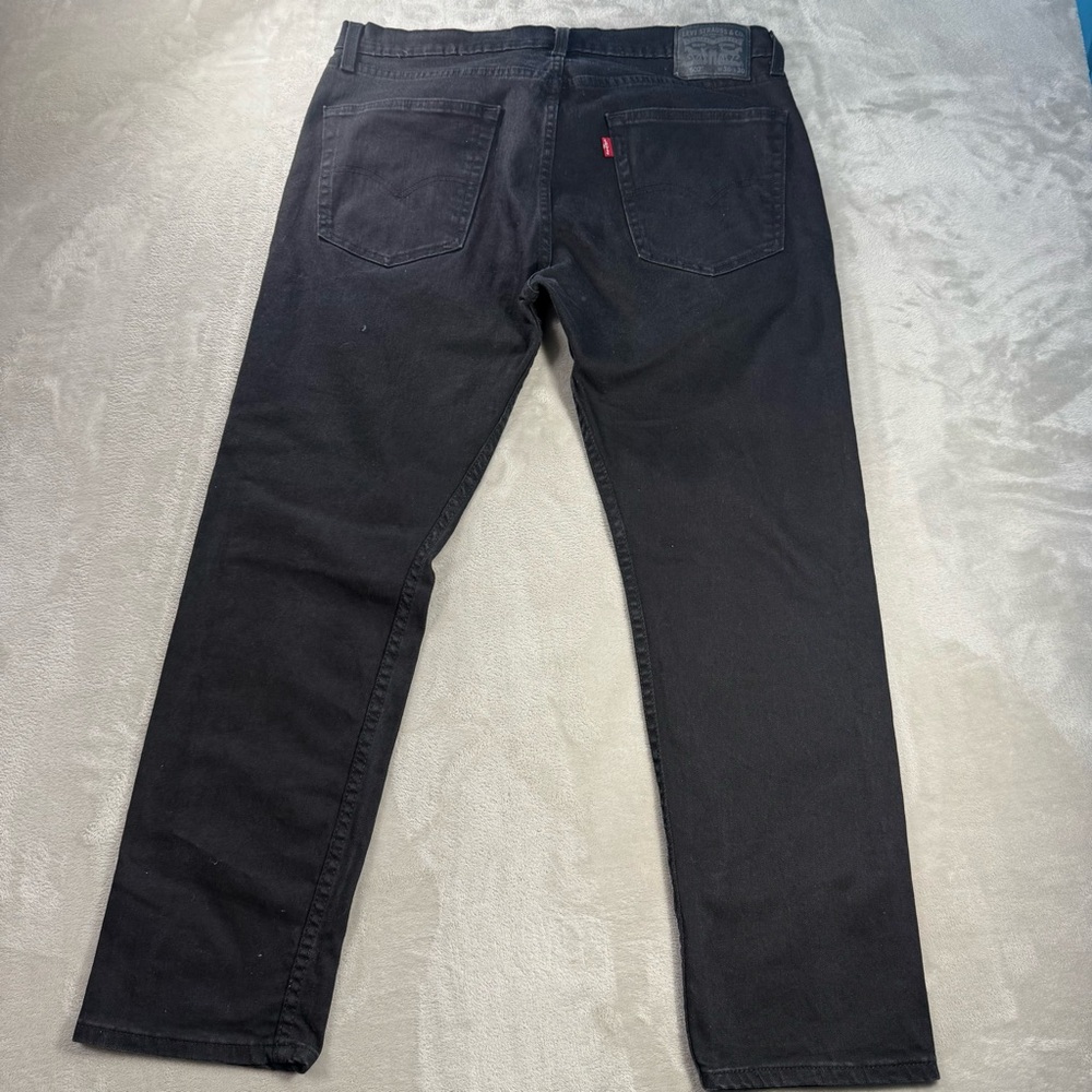 Levi's 502 Taper Fit Stretch Jeans Men's Sz 36x30 Black - Picture 4 of 11